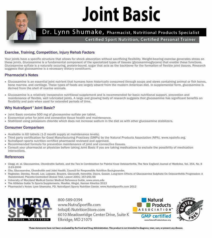 NutraSportRx Joint Basic Product Details