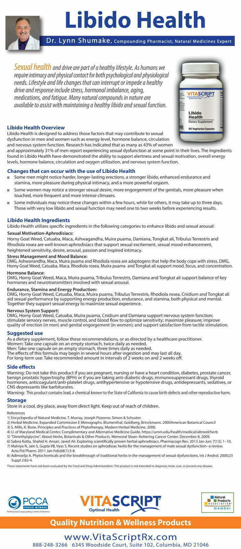 VitaScriptRx Libido Health Product Details